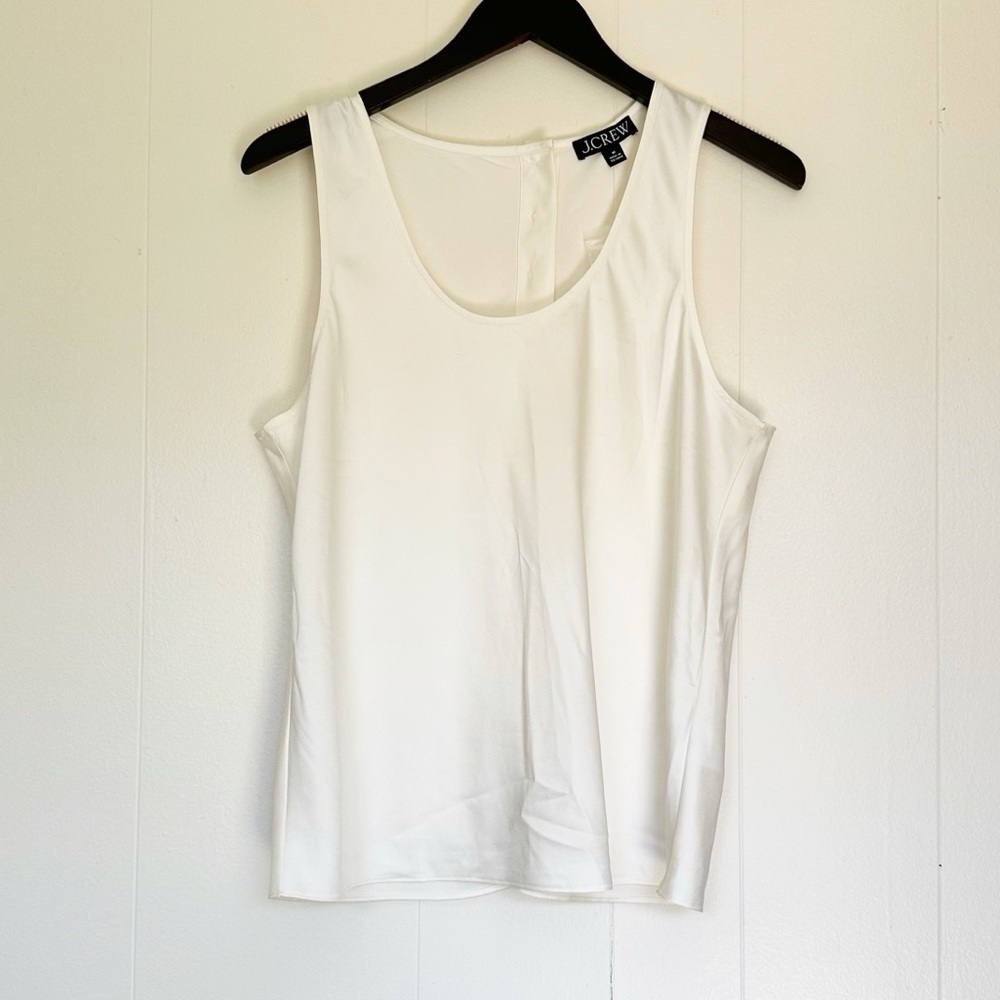 J. CREW Sleeveless Shell Top Everyday Crepe in Ivory BP574